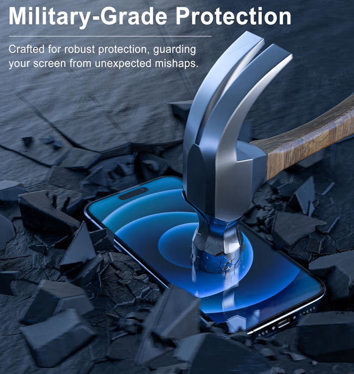 WELEMENT 3 pcs Premium Screen Protector for iPhone 11, 11 pro, 11 pro max / 12, 12 pro, 12 pm / 13, 13pm -- until 17, 17 pro, 17 air, 17pm Tempered Glass Film, Impact-Protection, Anti-Shatter, Anti-Scratch