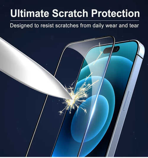 WELEMENT 3 pcs Premium Screen Protector for iPhone 11, 11 pro, 11 pro max / 12, 12 pro, 12 pm / 13, 13pm -- until 17, 17 pro, 17 air, 17pm Tempered Glass Film, Impact-Protection, Anti-Shatter, Anti-Scratch